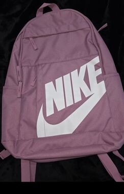 Nike Pink Mauve Backpack with White Logo